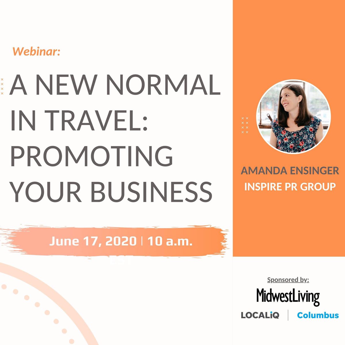 htvlshow's tweet photo. We know you can't resume business as normal due to the pandemic. Gain the tools and skills you need to recalibrate your marketing during our webinar. Join us tomorrow at 10 a.m. ET to learn from Amanda on how to pitch your best travel stories to the media! https://t.co/KKSRjJ5Vvt https://t.co/SxJJrhx1vz