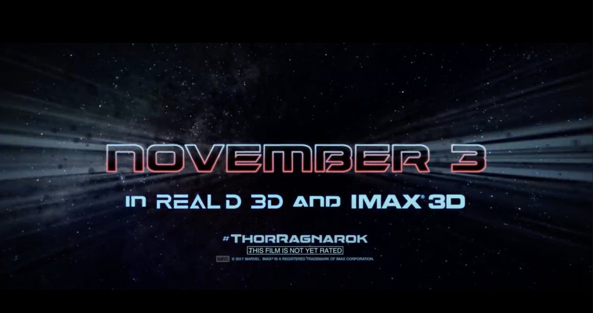 "Thor: Ragnarok" Official Trailer (released on Jul 22, 2017) shows November 3rd 2017 (note date) as the release date.  (listen to the narrative, more than look).Music used is "In the Face of Evil by Magic Sword."This is saying Mil owns Hollywood.
