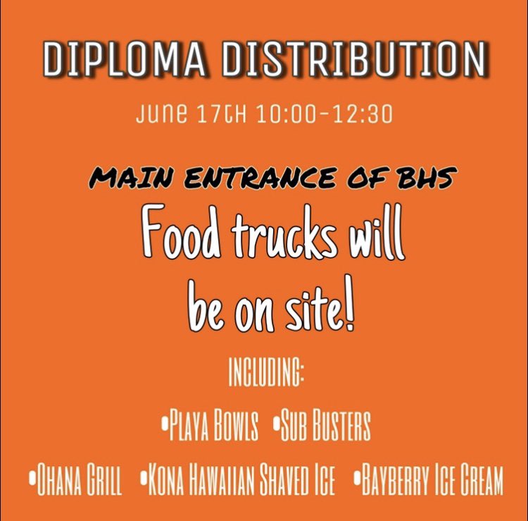 Attention all seniors!! Pick up your diplomas tomorrow and have a fun time with your friends/family :)