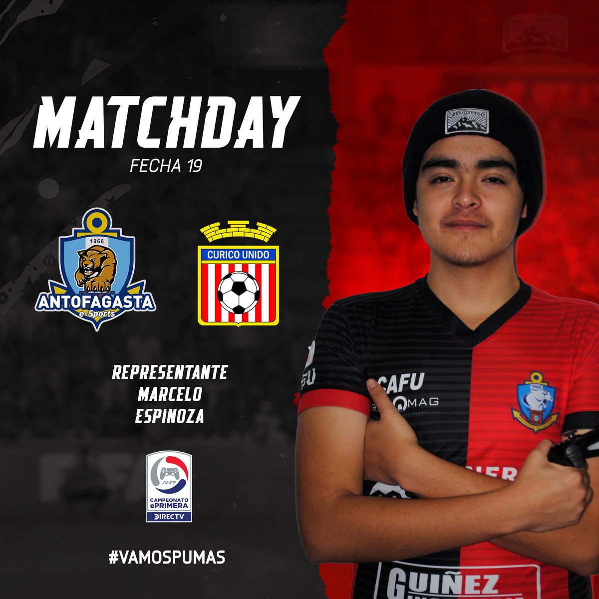 De retorno en el <a href="/ePrimera/">Elba Primera</a> 😎
.

Esta noche enfrentamos a #CuricoeSports por la fecha 1️⃣9️⃣ del torneo #ePrimeraDIRECTV 📺 
.

Éxito y a la pista, Marcelo 💡🎮
.

#CDAeSports