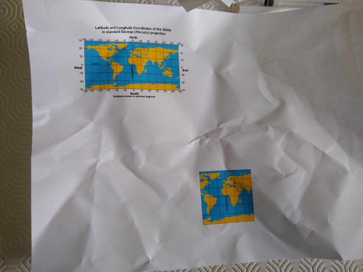Just lighting the LED's isn't helpful for knowing the location of the ISS, so I made a paper map overlay that fits on the LED matrix. It took a few attempts before it was correct. That's part of the fun though, right?(Excess paper went into recycling )9/n