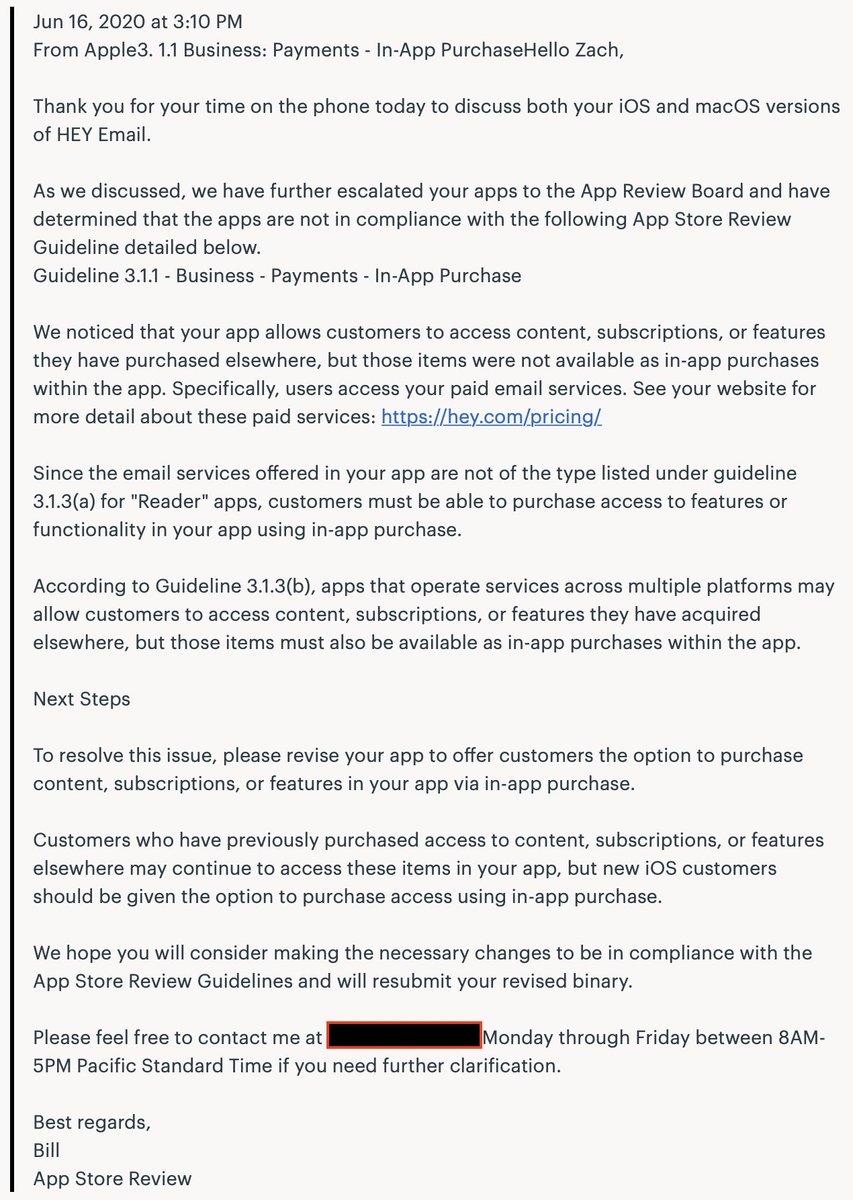 Here's the rejection letter. I love how they frame their shakedown as "offer customers the option". Not a single mention of the fact that Apple will take 15-30% of our business through this. THIS IS ALL JUST FOR THE CONSUMER GOOD, YOU SEE.