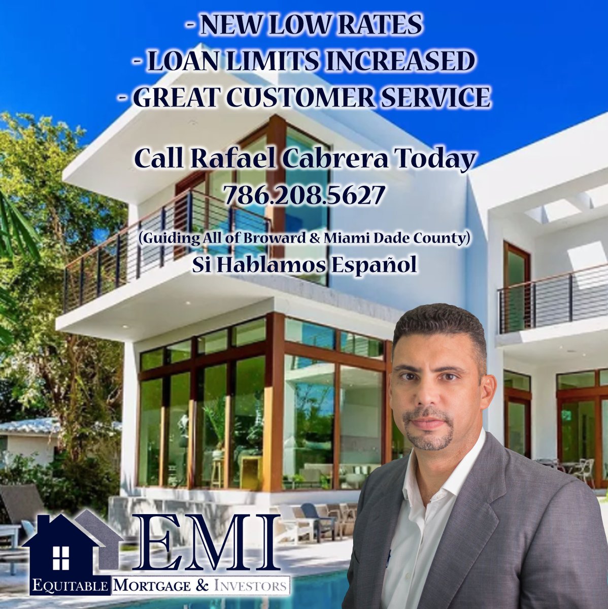 EMILending's tweet image. ATTENTION HOMEBUYERS
Call Rafael Cabrera Today: 786 - 208 - 5627

#EMI #Equitable #Mortgage #Investors #RealEstate #DadeCounty #Miami #LoanOriginator #Broker #Repost #Share #BrowardCounty #Florida #Wynwood #Brickell #CoralGables