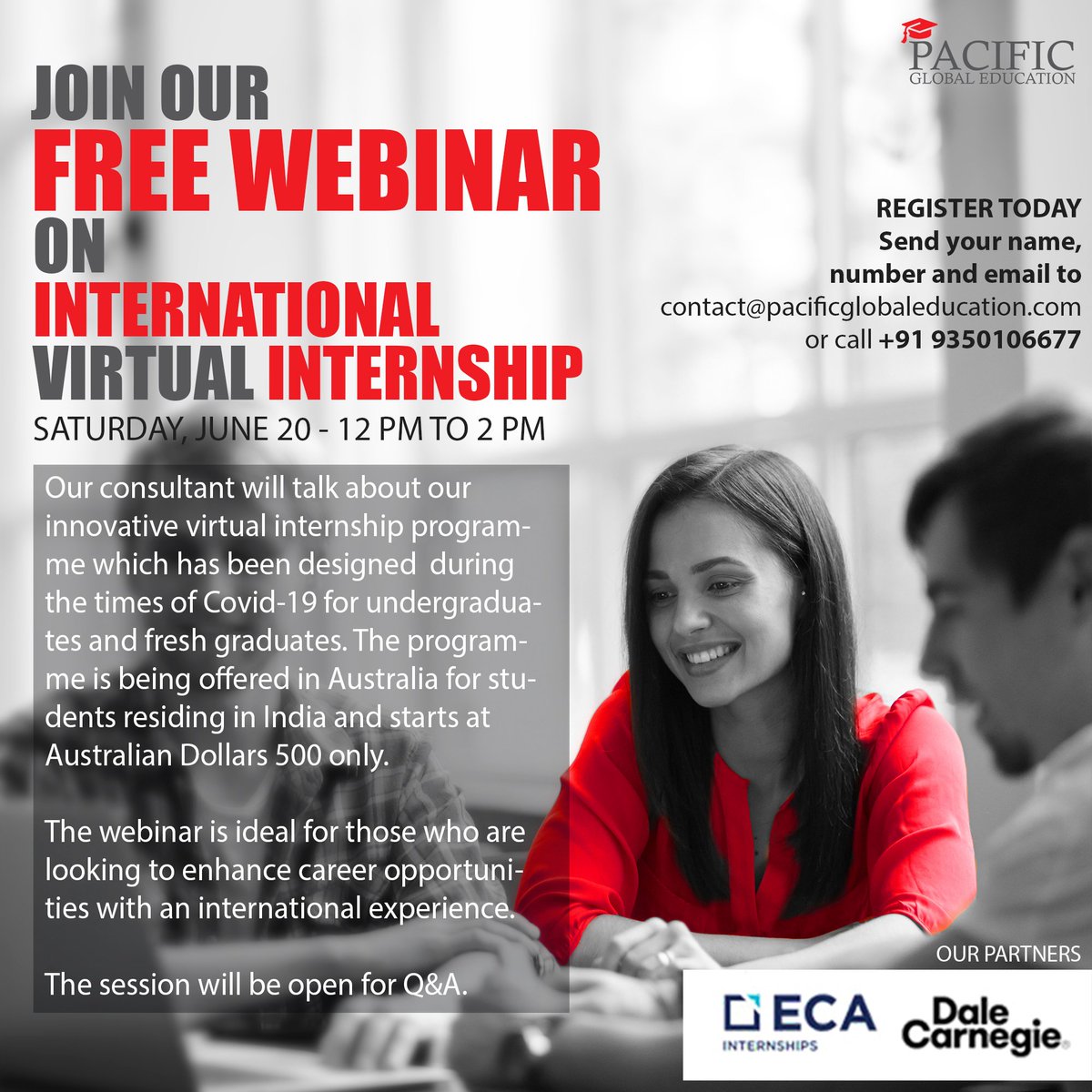 PacificGlobalEd's tweet image. Join our exclusive free webinar for those who are interested in virtual internship in Australia. Register for free at the details given below.

#PacificGlobalEducation