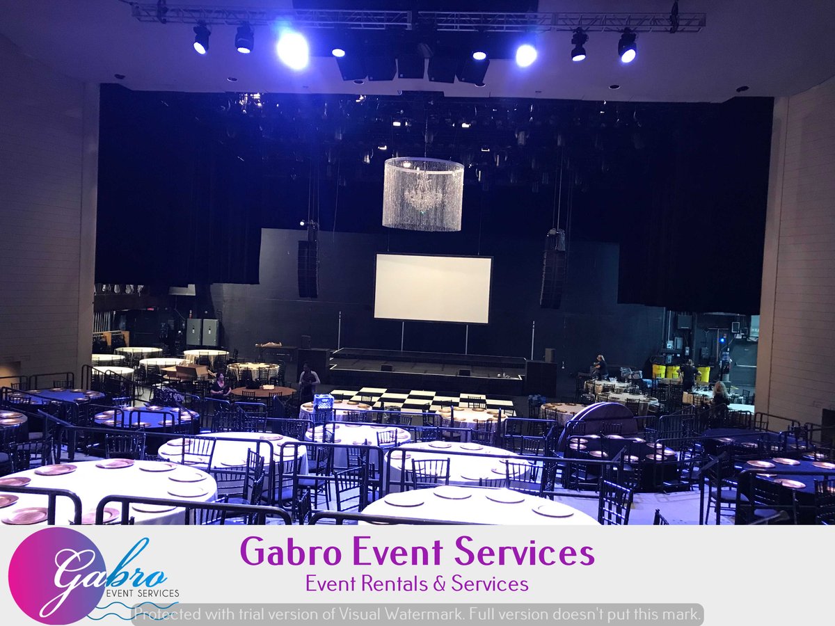 GabroEvents's tweet image. We love this venue! Ruth Eckerd Hall. It is a very unique and beautiful place to hold weddings and corporate events. We are fortunate to be a preferred vendor In this photo, we provided the Linens, Charger Plates, and Black Chiavari Chairs. There is no limit to the design option