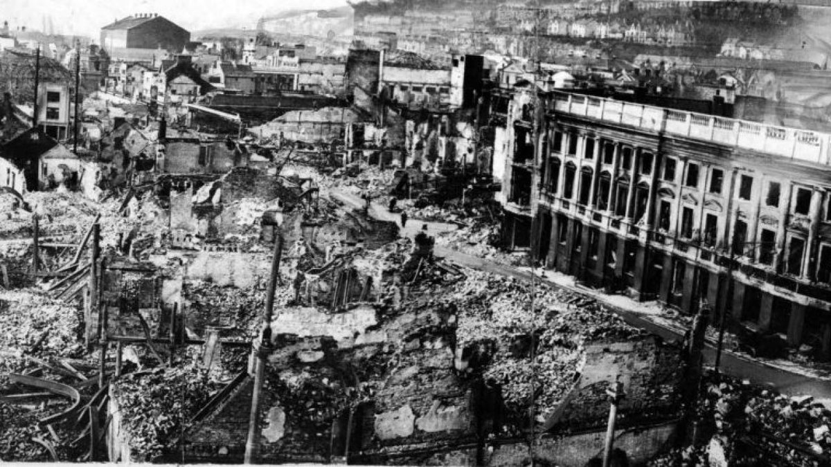 Unveiling the Swansea Devil, which stared directly at the church, he prophesied:"My devil will be able to leer and laugh, for at some future time he will see St Mary’s burning to the ground"In 1941, it happened.The church, along with swathes of the city, was bombed to hell.