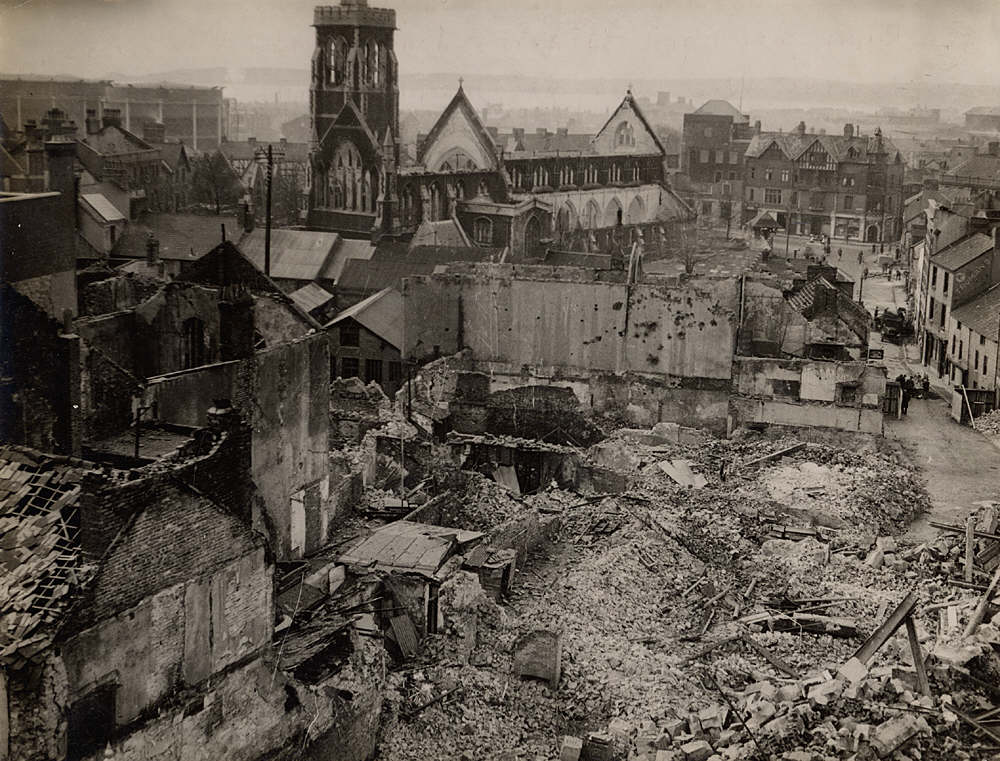 Unveiling the Swansea Devil, which stared directly at the church, he prophesied:"My devil will be able to leer and laugh, for at some future time he will see St Mary’s burning to the ground"In 1941, it happened.The church, along with swathes of the city, was bombed to hell.