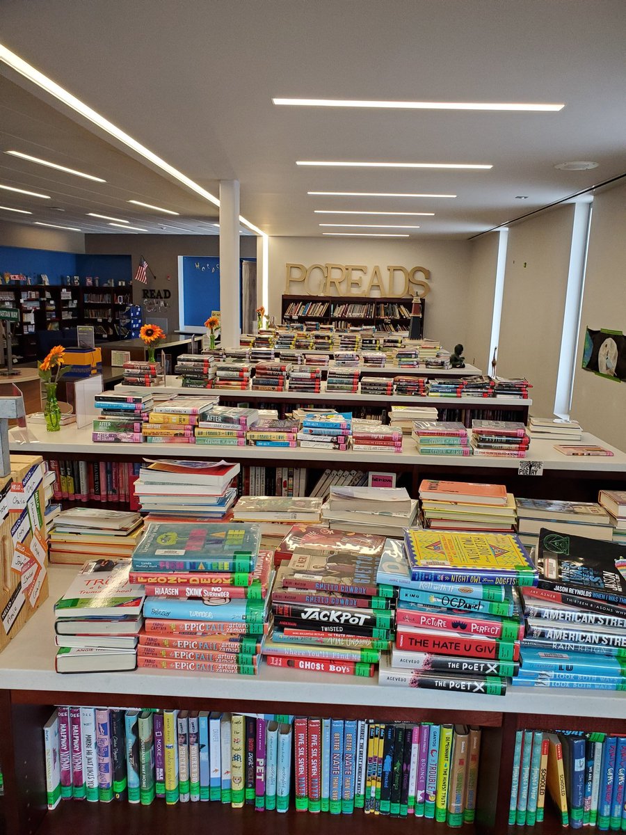 spkowalski's tweet photo. #esmpgproud reads A LOT! Will the book fairy please come put them away :) #goodproblems2have! https://t.co/5bC1gFcVmQ