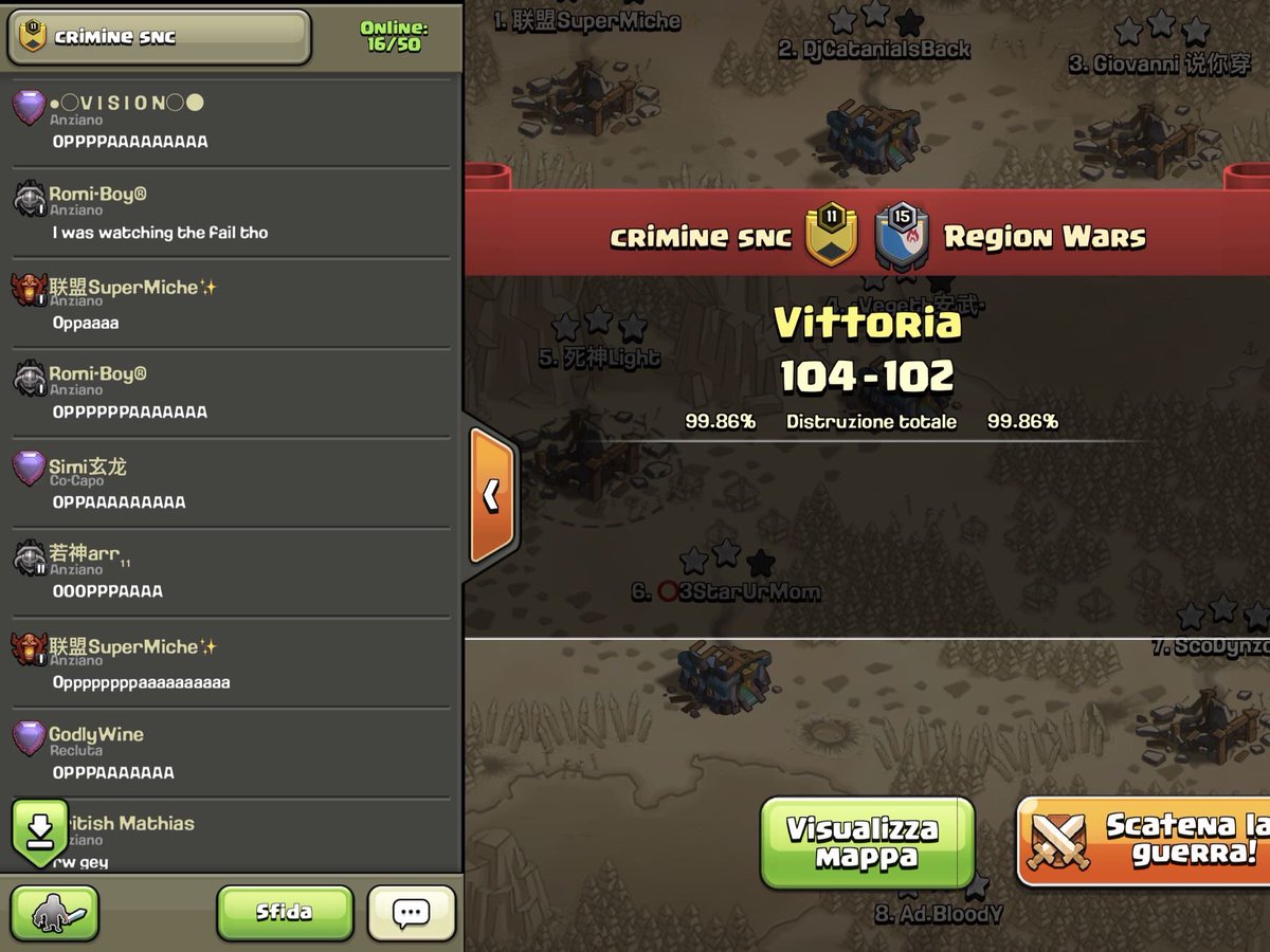 Let the OPPPAAAA flow🔥🔥🔥
SemiFinals of <a href="/MinerLeagueCW/">MLCW</a> TWL
GG to <a href="/RegionWarsCoc/">Region Wars</a>, the ending was insane 💦💦
Now it's the time for the final 🔥
oopppaaaa