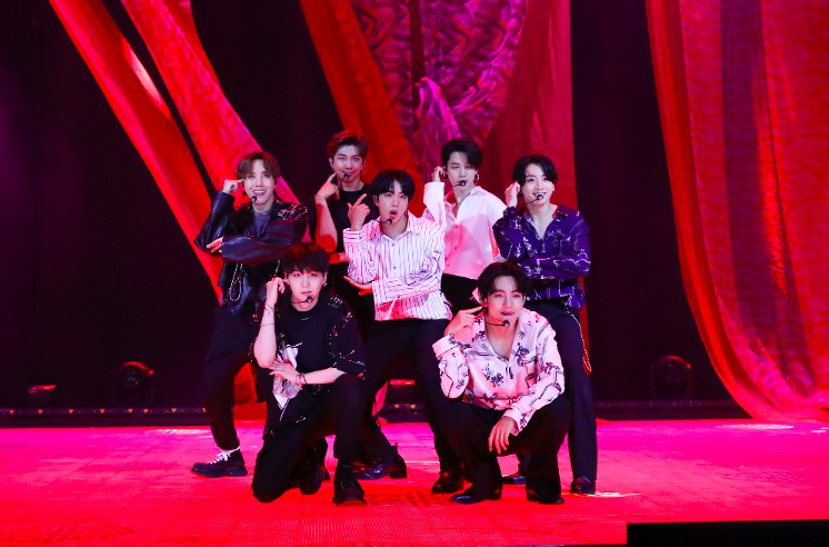 RollingStone's tweet photo. With 756,000 fans tuning in, K-pop superstars @BTS_BigHit generated an estimated $20 million from their Bang Bang Con livestream over the weekend https://t.co/VRbGznM5jI https://t.co/g13H8Zpb5O