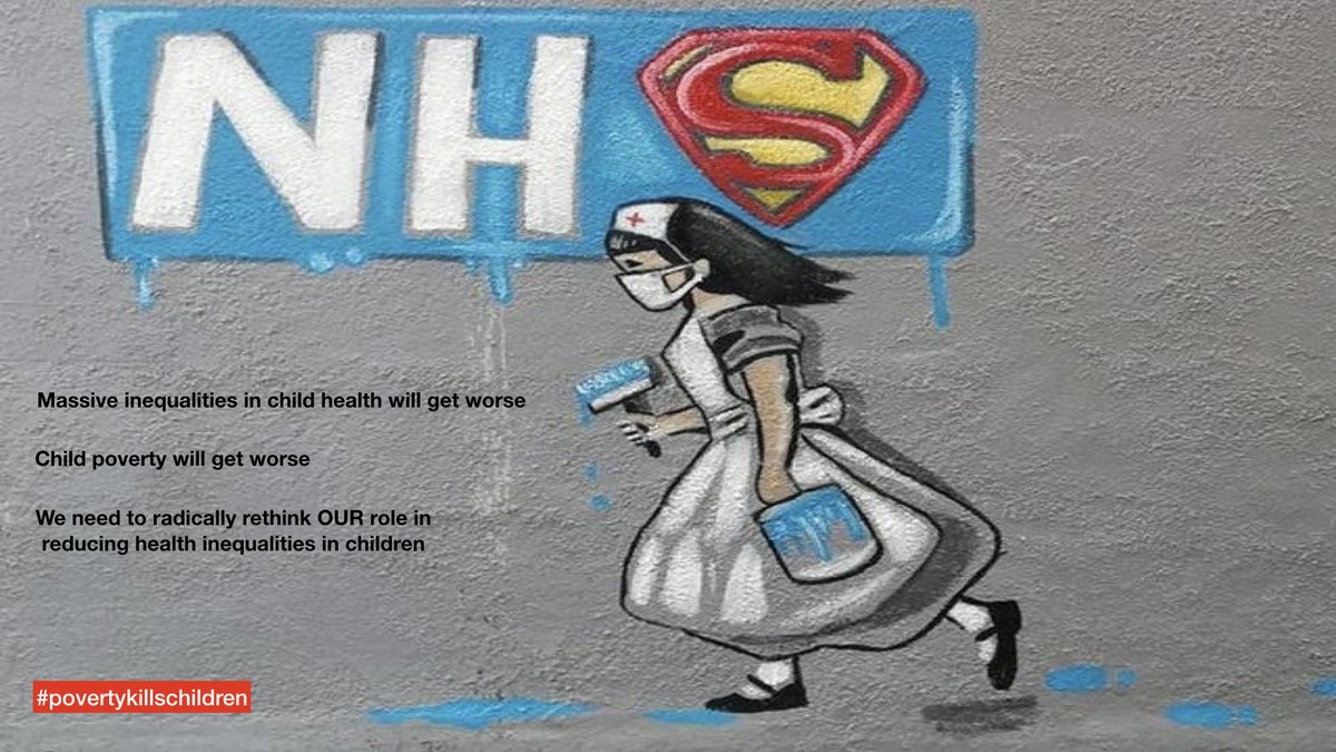 One day I will put up some slides about what the  #NHS needs to do about this - we cant stop  #childpoverty ( @MarcusRashford and  @CPAGUK can!), but we do need to change the focus of what we do. Poverty is our biggest theat. If we won't fight for the rights of children, who will?