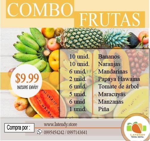 publishec's tweet image. Las frutas elevan tus defensas, consumirlas frescas es lo ideal y si no tienes que salir de casa, en estos momentos es la mejor opción. Pídelos al 0995454242 o visíta nuestra web. Sin recargo adicional

latendy.store