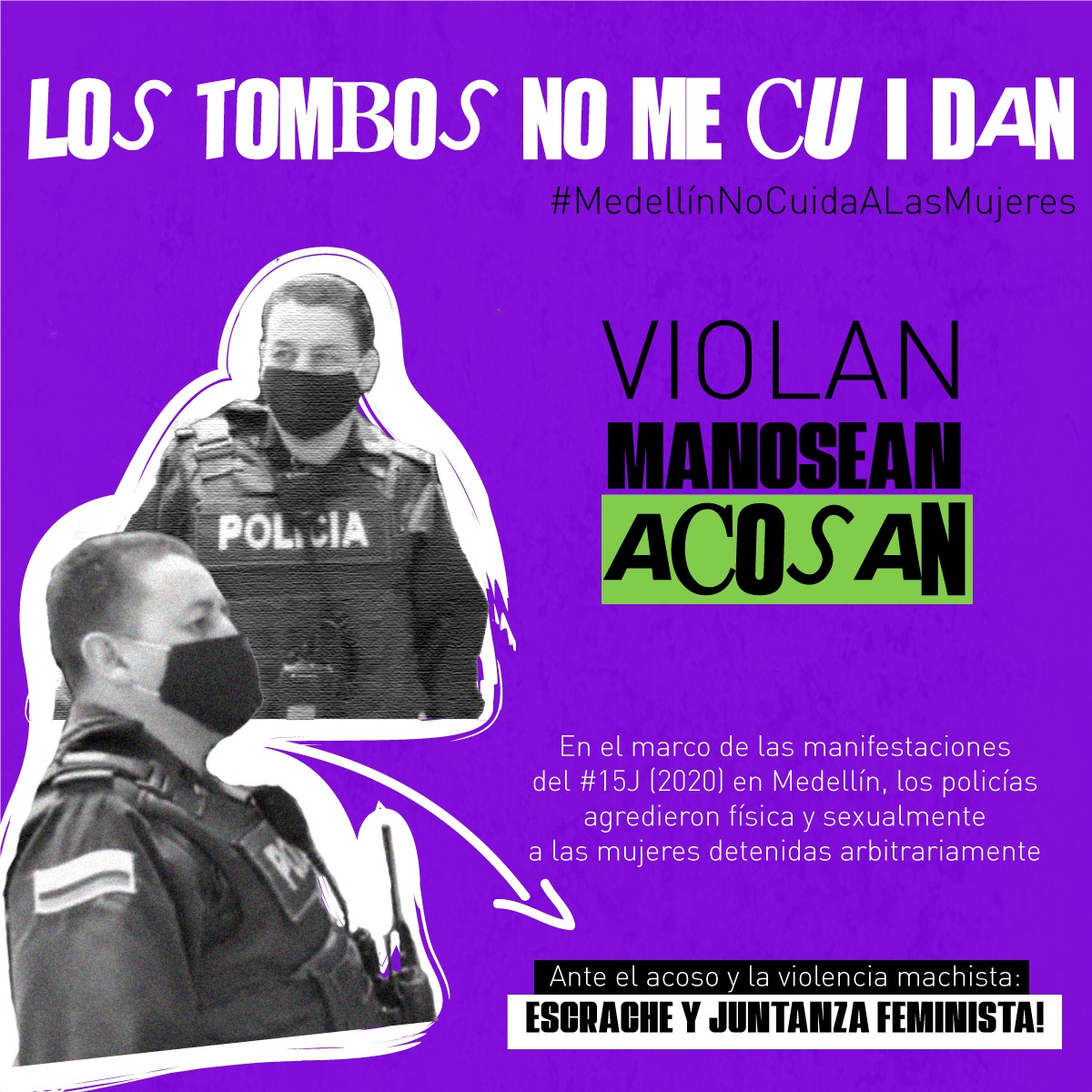 SharaMichel9's tweet photo. En el marco de las protestas del día de ayer, hubo detenciones arbitrarias, represión física y agresiones sexuales a las compañeras.
@QuinteroCalle responda
#QuinteroNoMeCuida
#MedellinNoMeCuida
#MeCuidanLasMujeres https://t.co/JhqkoaeuRL