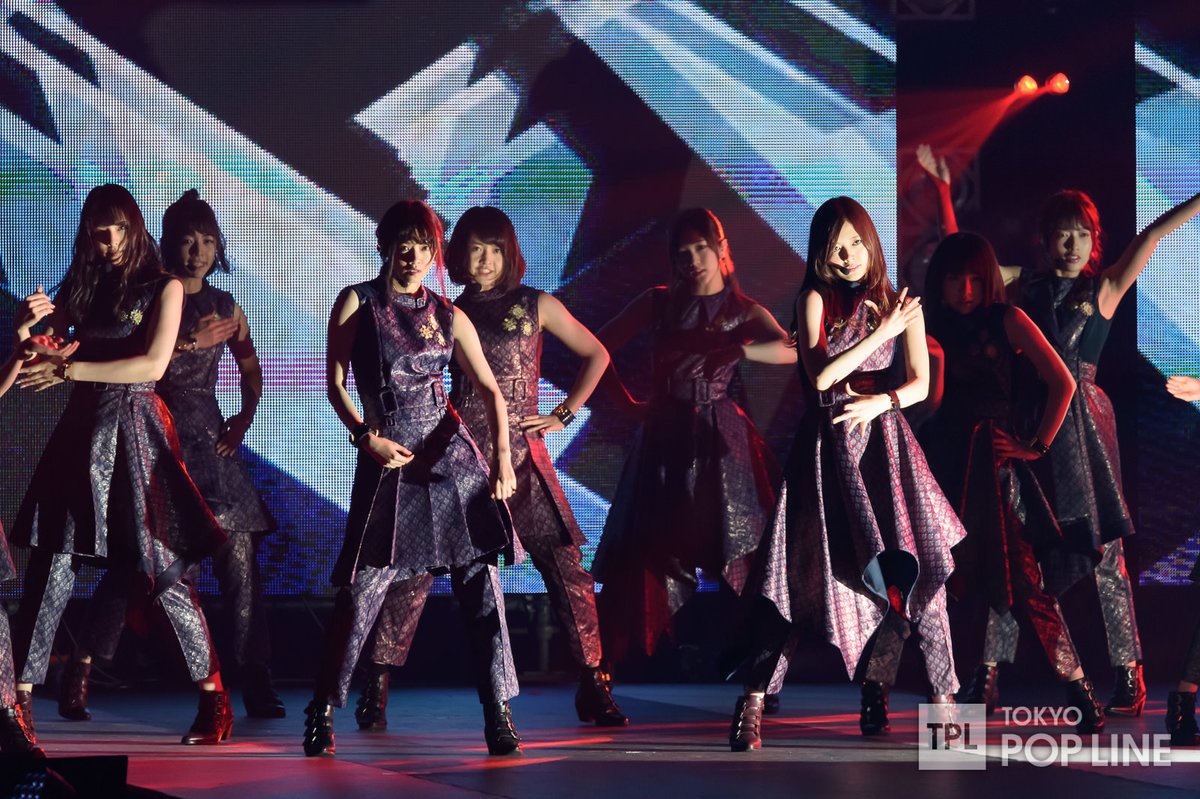 28 ⊿ Influencer [MV & Performance Costume]This dark, baroque-printed costume marked the first time Nogi wore pants for their title track. It's combined with a sleeveless top and neatly pleated skirt, cut at different lengths for each member. https://twitter.com/korobizaka/status/1272236936523112448?s=20
