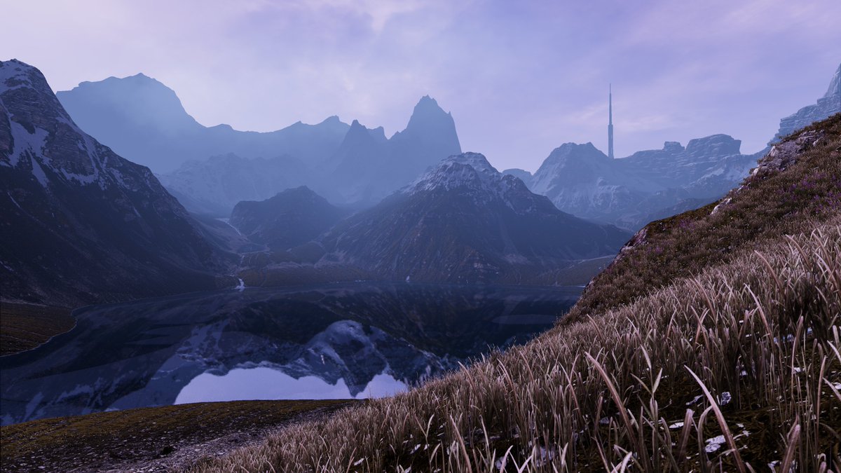 ProjectSky_Game's tweet image. In light of my advances in Project Sky&apos;s worldstreaming system here&apos;s a few 4K wallpapers of the new area.

You can see the Frozen Scar&apos;s tower looming in the distance, in a couple of them.
#ProjectSky #indiedev #IndieWorldOrder #games #madewithunity #gamedev