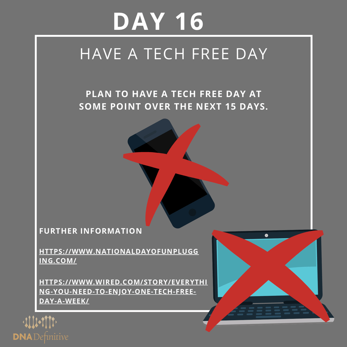 CV_UHB's tweet photo. On day 16 of our journey towards improving our resilience, plan an upcoming day when you can go tech-free. https://t.co/ZpfosHB59v #CAVCares https://t.co/ainX8Qov6i