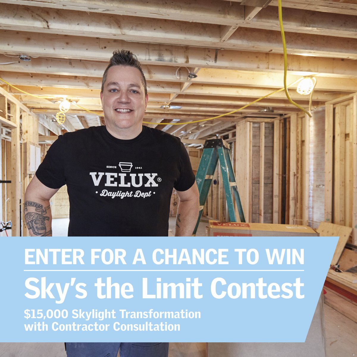 VELUXCanada's tweet photo. Uncover the magic in your ceiling! Enter @HGTVCanada #contest to win a #Skylight transformation with expert contractor consultation by @DamonBennett , valued at $15,000! Click here for details: https://t.co/WMoHnIbR3J
#Skysthelimit #Entertowin #HGTVCanada https://t.co/KyZDZUbVWg