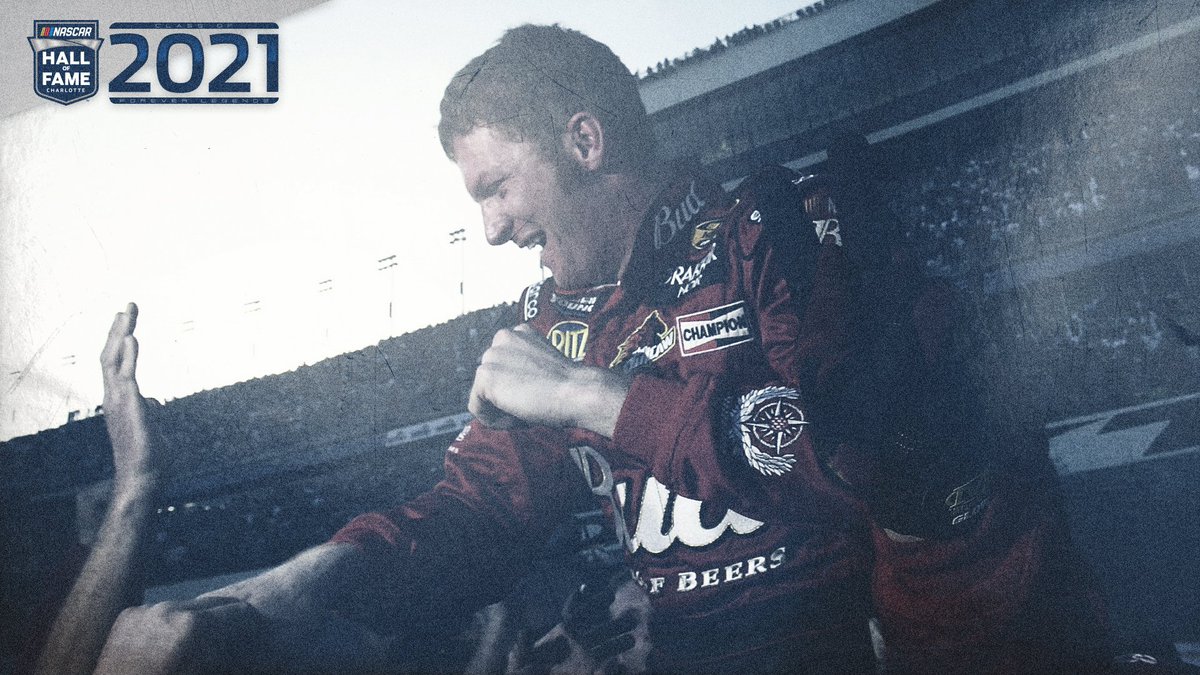 NASCAR's tweet photo. His legacy will never be forgotten.

Congratulations to @DaleJr, a member of the #NASCARHOF Class of 2021. https://t.co/ekFho1fY19