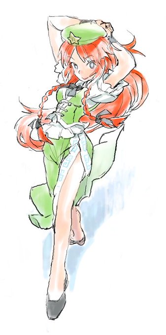 古き東方絵チャで描いた美鈴シリーズ 