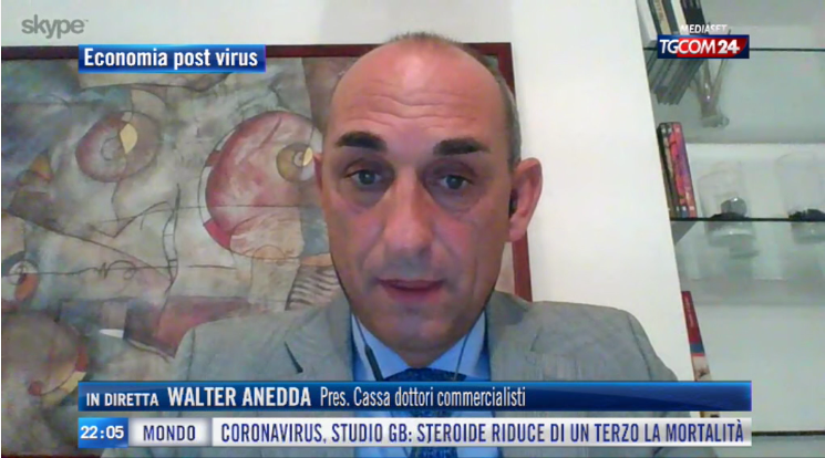 Cassa_CDC's tweet photo. "Come investitori istituzionali disponibili al dialogo con il #Governo per scelte di investimento ottimali in questa fase di ripresa". Così il presidente CNPADC @walteranedda nel corso del notiziario di @MediasetTgcom24 https://t.co/9jDMBZugEQ