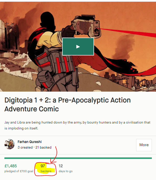 farhanq_uk's tweet photo. #Digitopia2 Nearly at 100 backers - you could be backer 100!!!
Head over the the #Kickstarter and get your reward now!!!
--> https://t.co/aLq2jQrRWo
#indiecomics #comics #comicbooks https://t.co/TC8ewboF7H