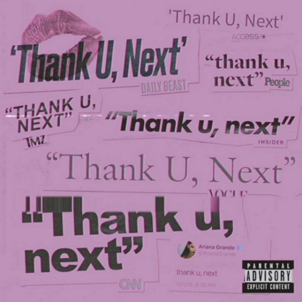 on november 3, 2018, Ariana released "thank u, next" from her fifth studio album of the same name. the song reached #1 in the United States and stayed 69 weeks on the charts.
