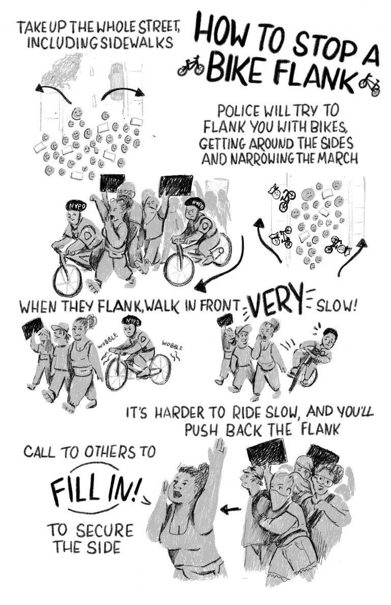 Safer in the Streets: A Visual Guide to Dealing with Police at Protests by  @JewishCurrents (2/4)