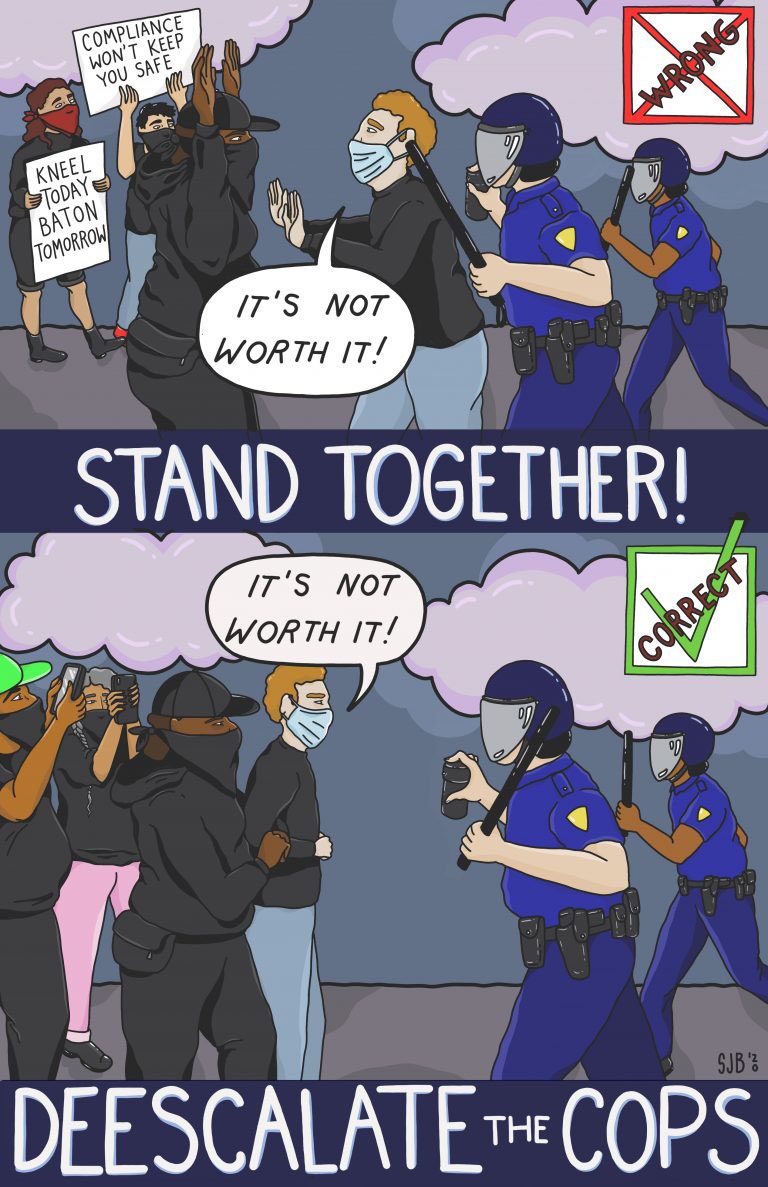 Safer in the Streets: A Visual Guide to Dealing with Police at Protests by  @JewishCurrents (4/4)