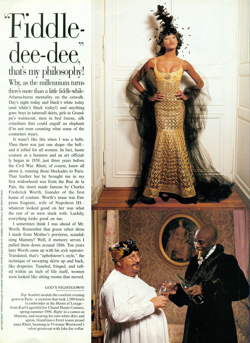 hedi on X: Naomi Campbell wore a $200K golden dress from chanel's spring  summer 1996 couture. Lagerfeld was inspired by an antique ceremonial mace  that was given by his friend on christmas.