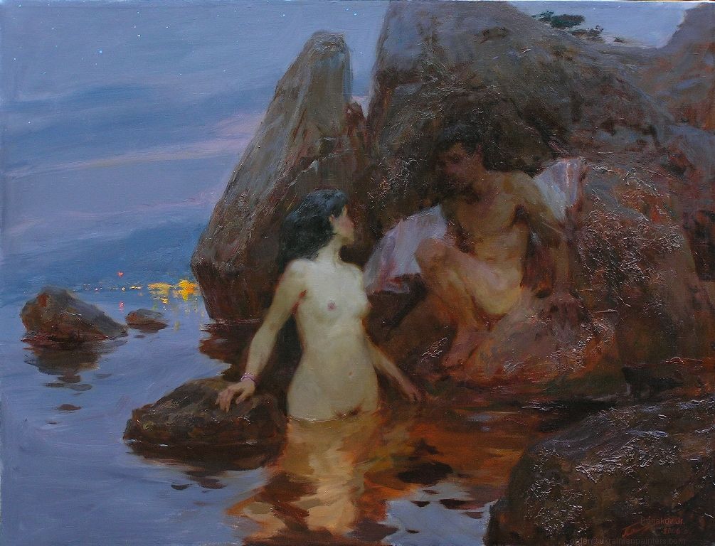Night Skinny Dip. 
Art by Ukrainian artist Sergey Poliakov