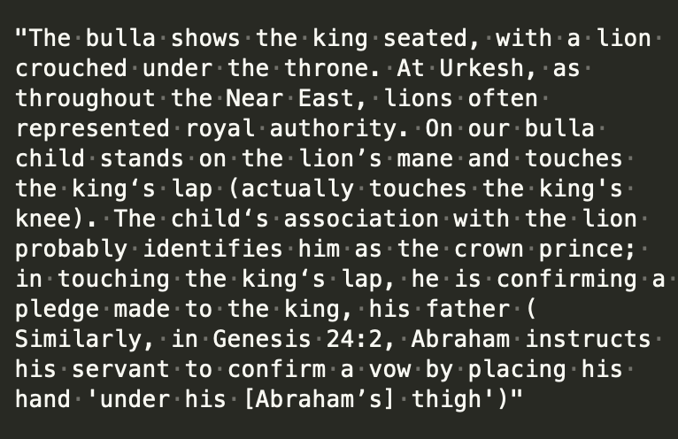 And this is the interpretation of the scene depicted on this seal: