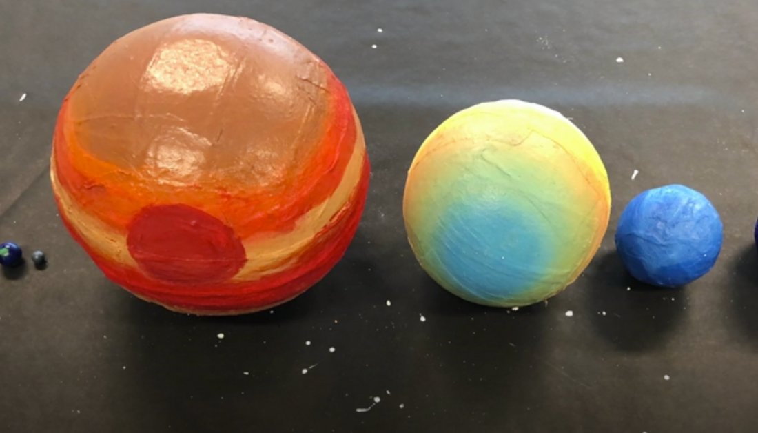 KLSchools's tweet photo. The #JJMS Art Show is out of this world! One of the highlights is an interdisciplinary pilot program in which 8th graders @explorelearning to learn about our solar system &amp; created scale models of the planets. See art from 6 - 8th grades: https://t.co/Y1PDjwn3Au
#KLActiveLearning https://t.co/247VqLVzKb