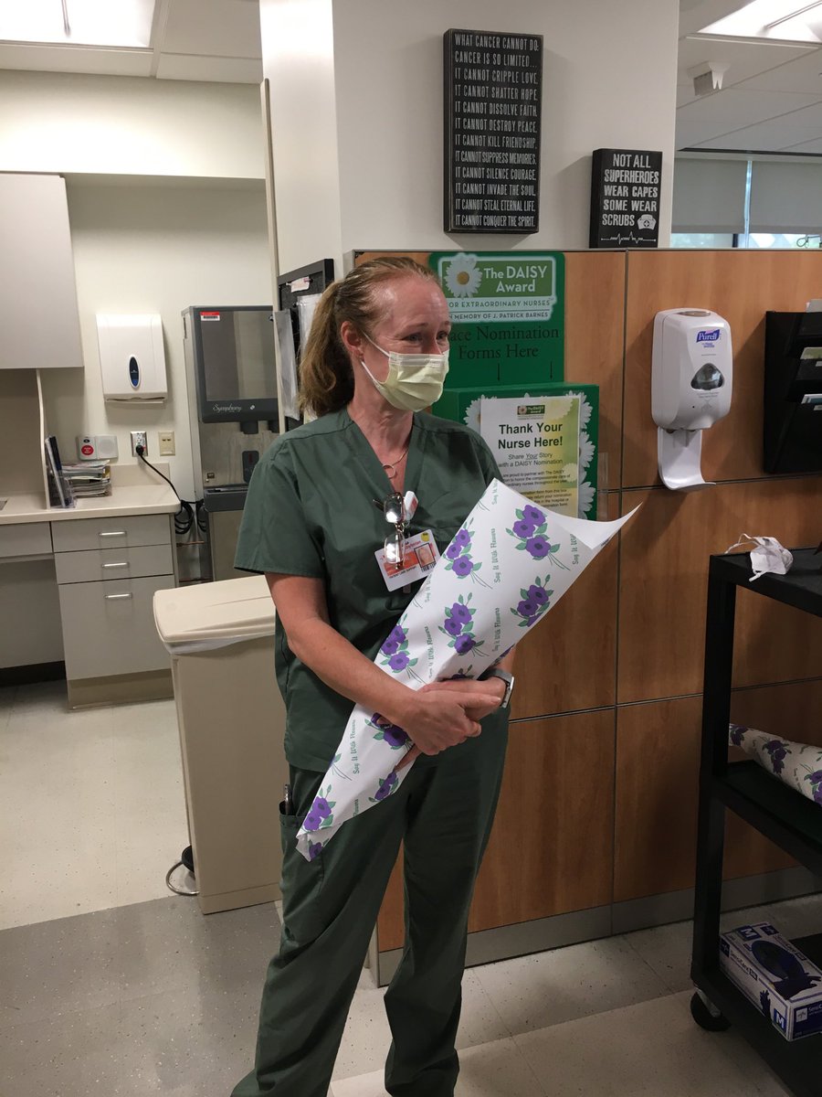 Congratulations to Jacqueline Walsh NA in the Cancer Center for winning the ANGELS Award (Associate of Nursing Giving Excellent Level of Service). Two families nominated her for her outstanding compassionate care.