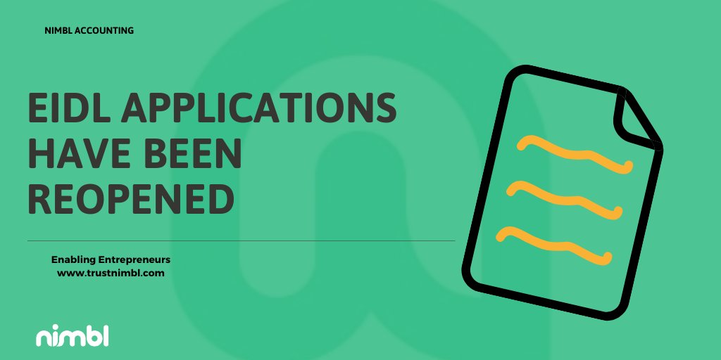 The #SBA announced the reopening of #EIDL applications. This allows assistance for #smallbusinesses and #agriculturalbusinesses. If you already have a #PPP loan, you can still apply for an #EIDL loan. Click here for more. link.trustnimbl.com/EIDL-twitter