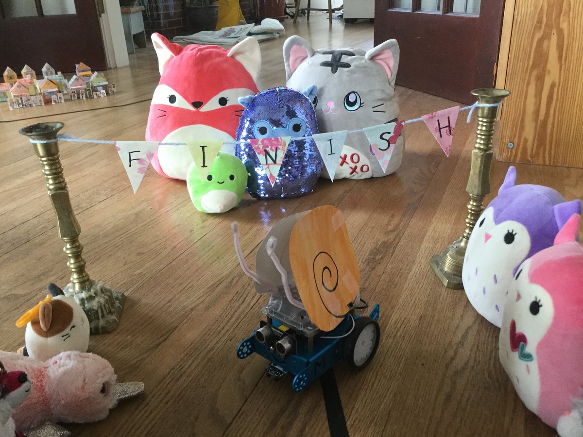It's Shmeker the mBot! Submission by Elena Featherlove (Age 10) and papa. @LiveItearth #glowsrobotweek #liveitindustry