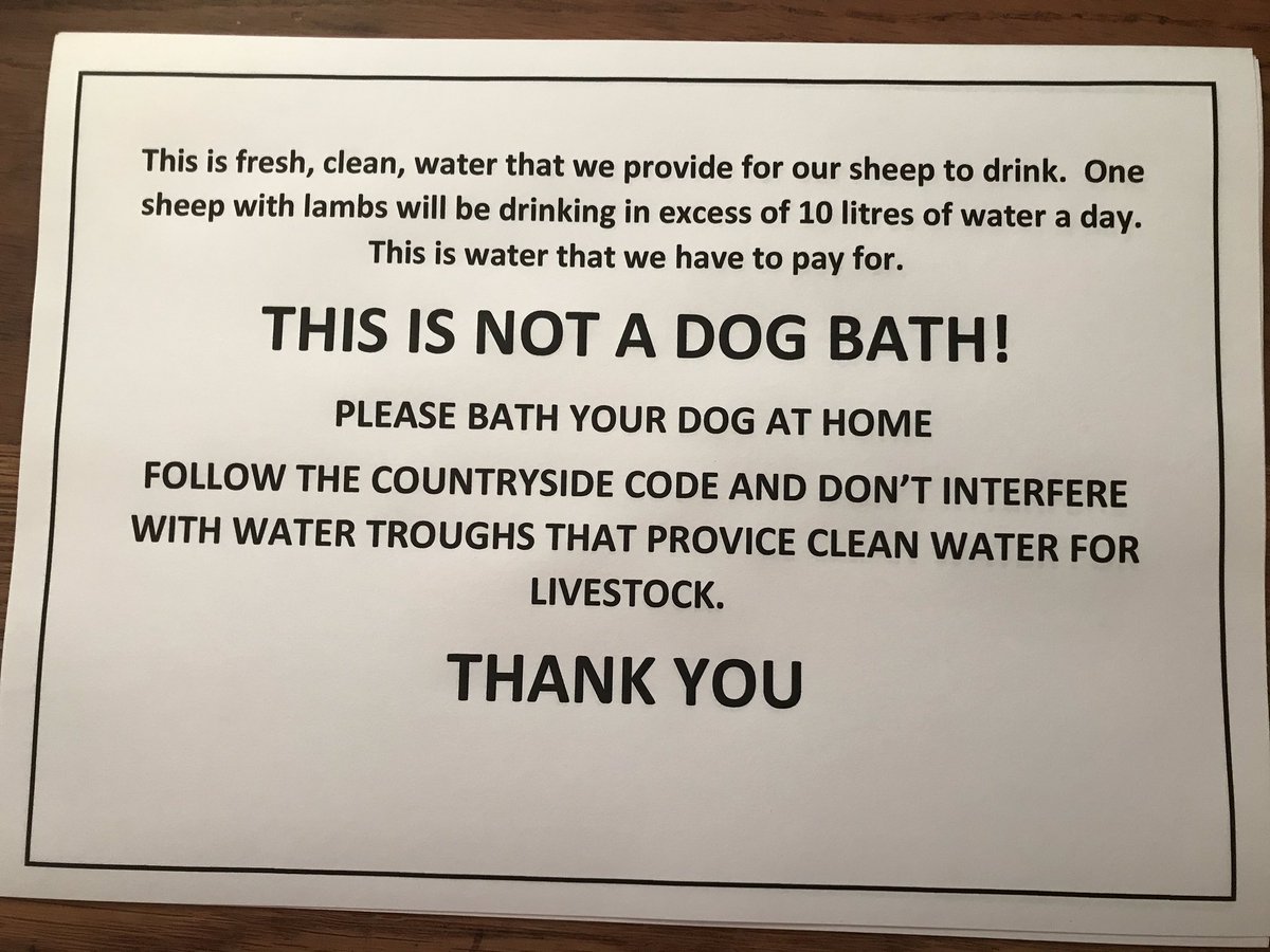 Does anyone else get annoyed with dog walkers using water troughs as dog baths 🤷‍♀️🤬🤬🤬🤬🤬Made worse when they post pictures of their dog in your water trough on social media like this is normal behaviour. New sign getting put up tomorrow. #rantover #countrysidecode 😡