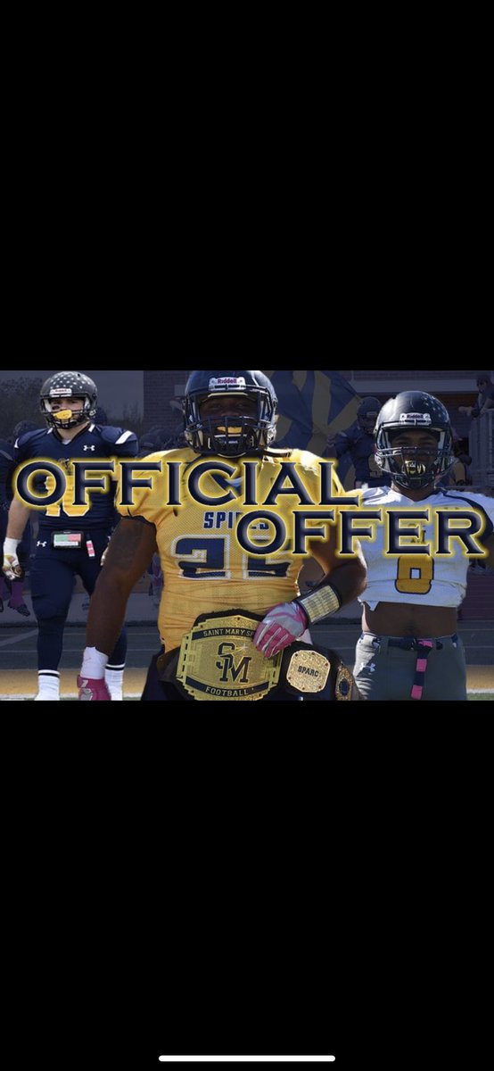 After a great talk with <a href="/CoachTaia_33/">Opetaia Tuiava</a> I am blessed and honored to receive my first offer from University of Saint Mary