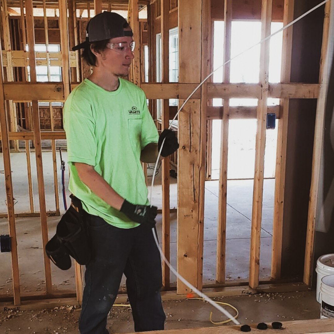 price_electric's tweet photo. Members of our Des Moines' residential team, Foreman Alex and apprentices Chase and Brady, are working hard wiring this 4-plex in Waukee this week!

Price Electric expanded to Des Moines in 2018 and we're excited to provide the high-quality service we've provided Eastern Iowa! https://t.co/tL7USSVNa4