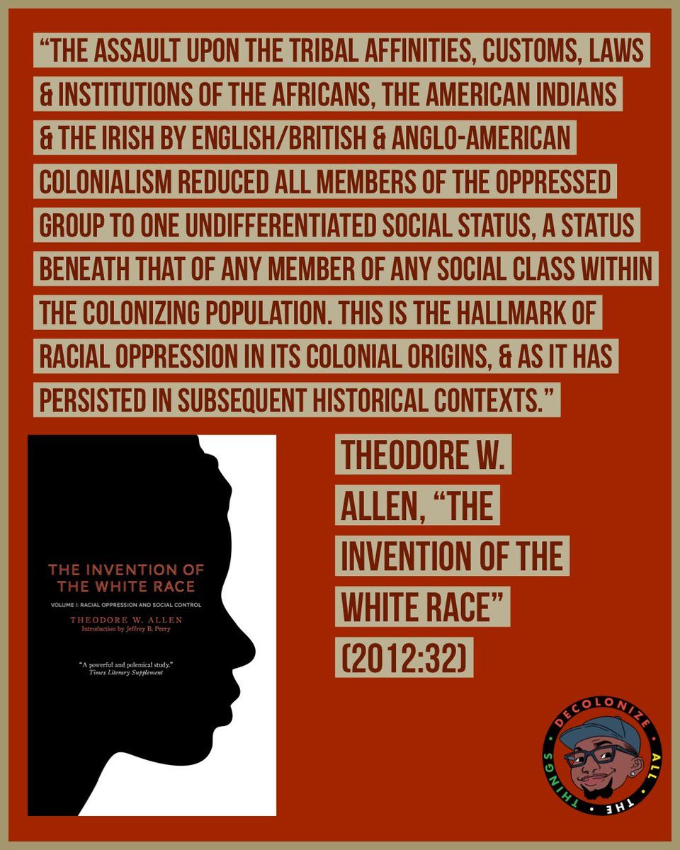 Hood_Biologist's tweet image. A great place to start RE political education &amp;amp; unlearning race/ism is with the history of whiteness