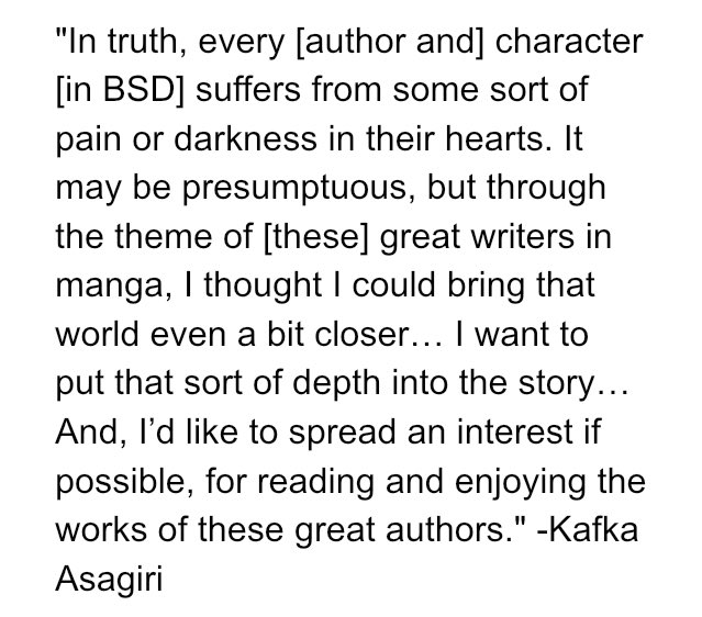 that the world both romanticizes yet socially avoids. Asagiri even acknowledges this inherent melancholia attributed to the arts and literature -- even going so far as to consider it when designing his story: