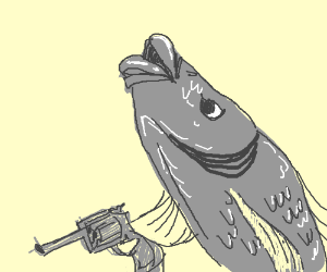 its legal for you to follow porksweats.bsky.social on X: @whale_defense  what if fish with gun  / X