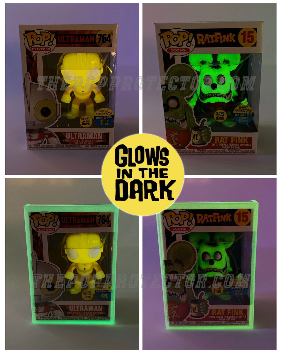 ToshikoClayih's tweet image. FUNKO POP! NEW GITD Glow In The Dark PROTECTORS FOR 4&quot; VINYLS - (3 Pack) #Funko #GlowInTheDark #FunkoPopProtector  thepopprotector.com/GITDPopProtect…