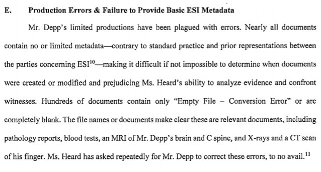 Almost all limited documents Depp has produced contain NO METADATA (that Depp fans seems so worried about). With hundreds of empty files or completely blank