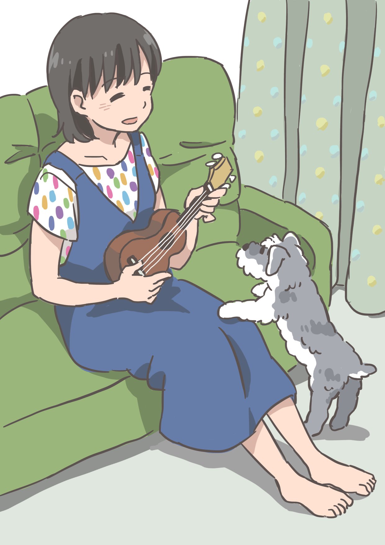 まどか ウクレレとイッヌと ウクレレ シュナウザー イラスト 女の子イラスト 落書き らくがき 絵 Illust 絵描きさんと繋がりたい イラスト好きな人と繋がりたい T Co Lizdem7zfv Twitter