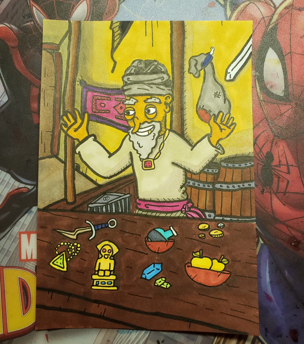 Earthling_Art's tweet photo. Back Alley Merchant 
#artph #artshare #arts #artist #artistsontwitter #DnD #dndart #DnDcharacter #characters #character #copicmarkers #copic #doodle #Doodles #sketchbook #Sketching #sketches #sketchup #OC #coronavirus #COVID19Colorado #Covid_19 https://t.co/yninnZbtSJ