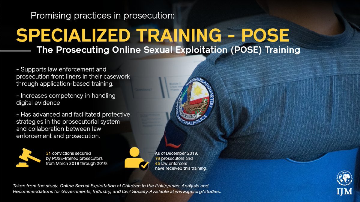 ijm_ph's tweet image. We advocate for measures that prevent the victims of online sexual exploitation of children (OSEC) from having to actively participate in criminal trials, thereby reducing the risk of retraumatization. Here are some of the promising practices in this field. #EndOSEC #OSECStudy