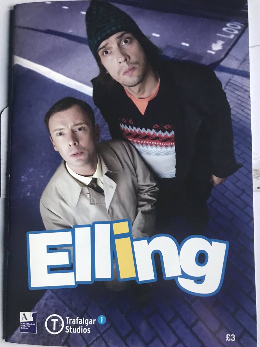 TimeLordDrew61's tweet photo. Back in 2007 my first trip to The @TrafStudios I saw a great a Great Comedy called Eling Starring John Simm and Adrian Bower. This was a brilliant Funny production with an excellent cast. #JohnSimm #AdrianBower #Elling #SimonBent #TrafalgarStudios https://t.co/rothSbe1b3