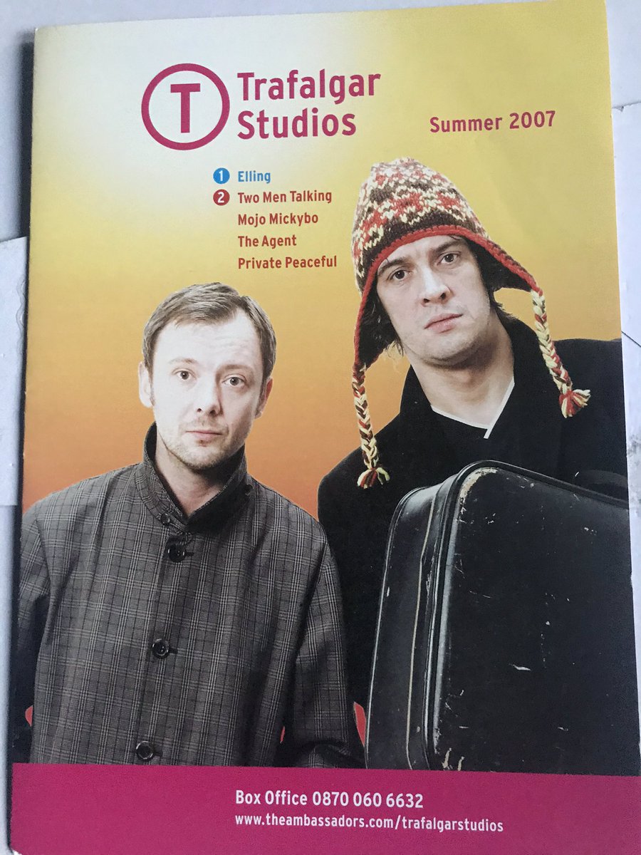 TimeLordDrew61's tweet photo. Back in 2007 my first trip to The @TrafStudios I saw a great a Great Comedy called Eling Starring John Simm and Adrian Bower. This was a brilliant Funny production with an excellent cast. #JohnSimm #AdrianBower #Elling #SimonBent #TrafalgarStudios https://t.co/rothSbe1b3