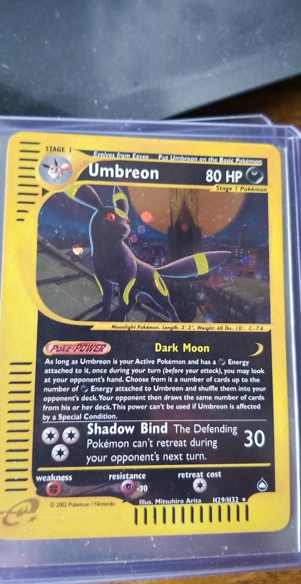 QTradup's tweet photo. @poke_rev Umbreon holo from aquapolis! https://t.co/dfgL1F8Km6