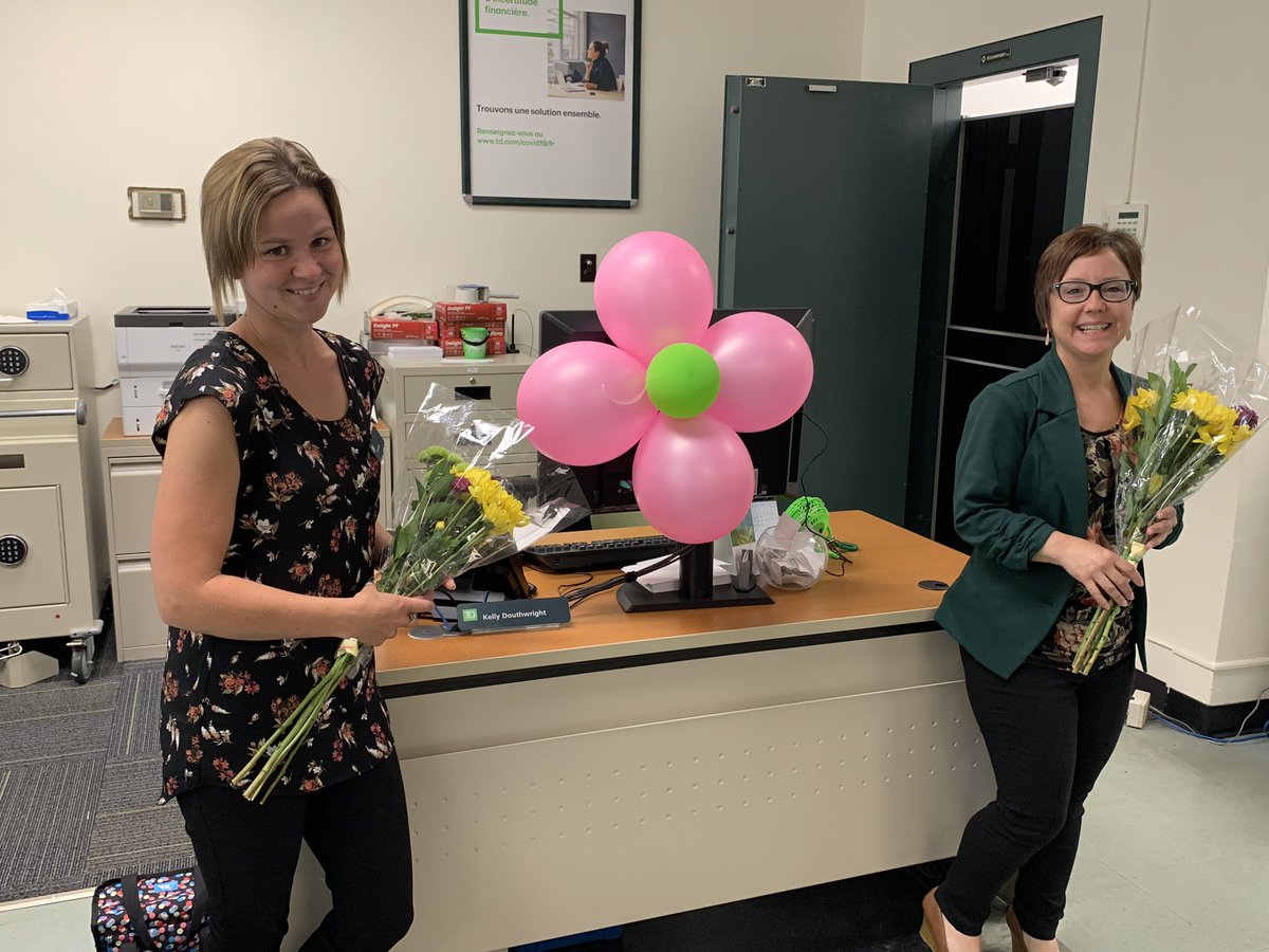 KellyDouth's tweet photo. We are so excited for our Q1 &amp; Q2 quarterly spotlight winners! Congrats to @RobinDurette and @mandyk0288  Glad to see you socially distancing! @itshelenasum @alexgreg123 @NicoleNazair @twinkle2404 @MarieEveFourni2 #branch4857 #teamcampbellton https://t.co/MUmxUIpFc9